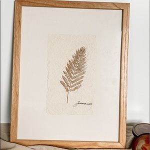 Pressed jacaranda leaf picture